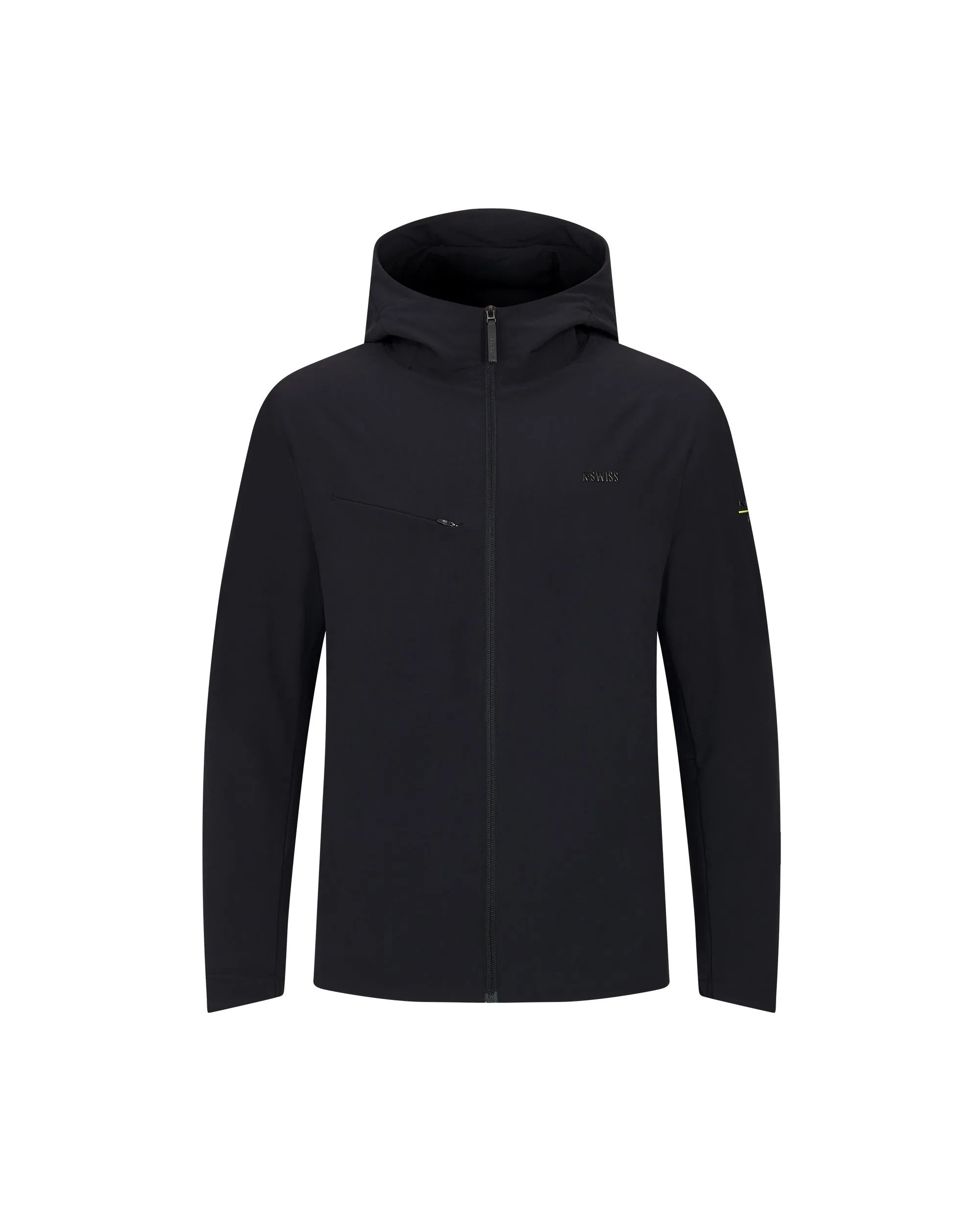1010706-008 | MEN'S K-SWISS LOGO STAND COLLAR JACKET | BLACK