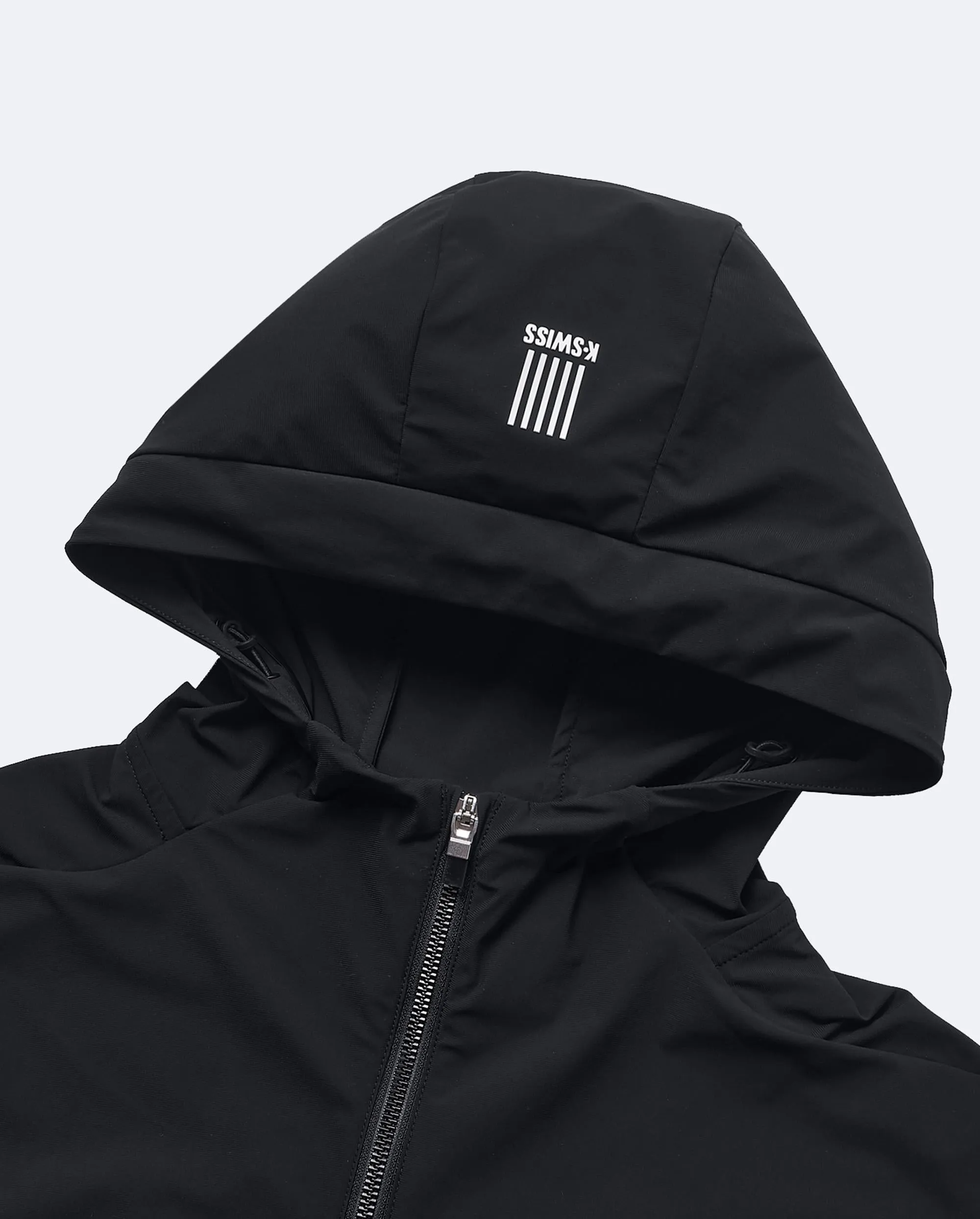 1910048-008 | WOMEN'S K-SWISS LOGO HOODED JACKET | BLACK