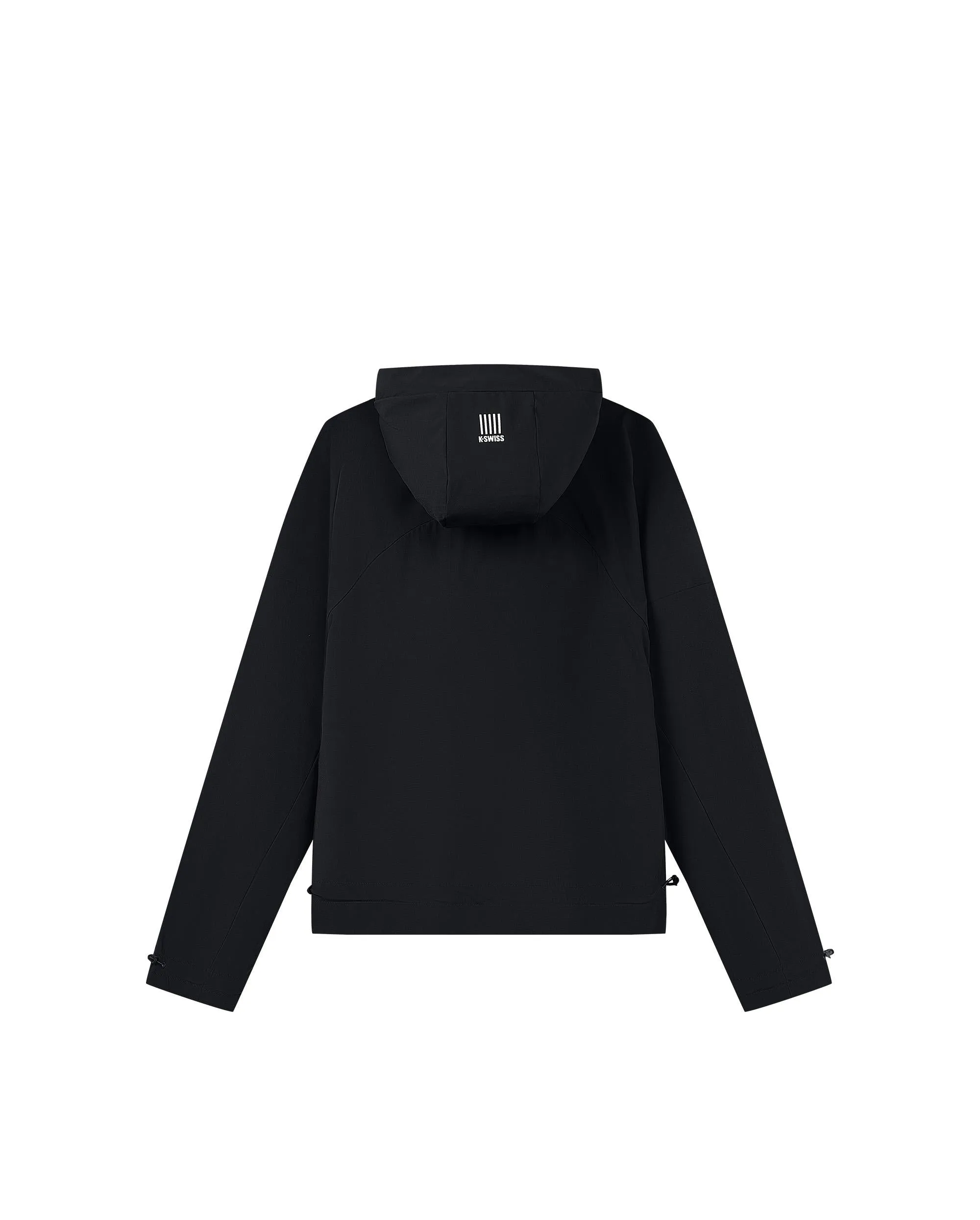 1910048-008 | WOMEN'S K-SWISS LOGO HOODED JACKET | BLACK