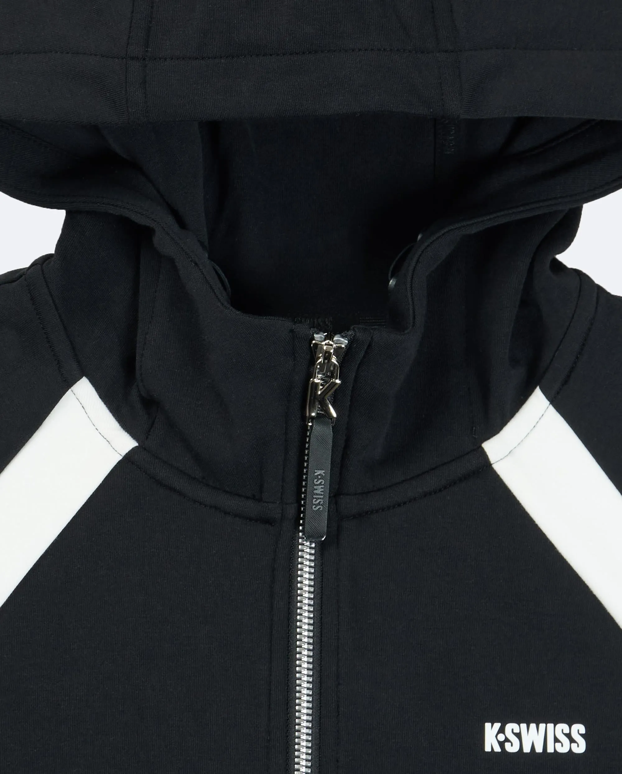 1911510-008 | WOMEN'S K-SWISS LOGO COLOR BLOCKS HOODED JACKET | BLACK