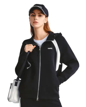 1911510-008 | WOMEN'S K-SWISS LOGO COLOR BLOCKS HOODED JACKET | BLACK