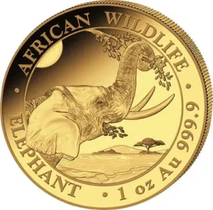 1oz Gold Somalia Elephant 2023