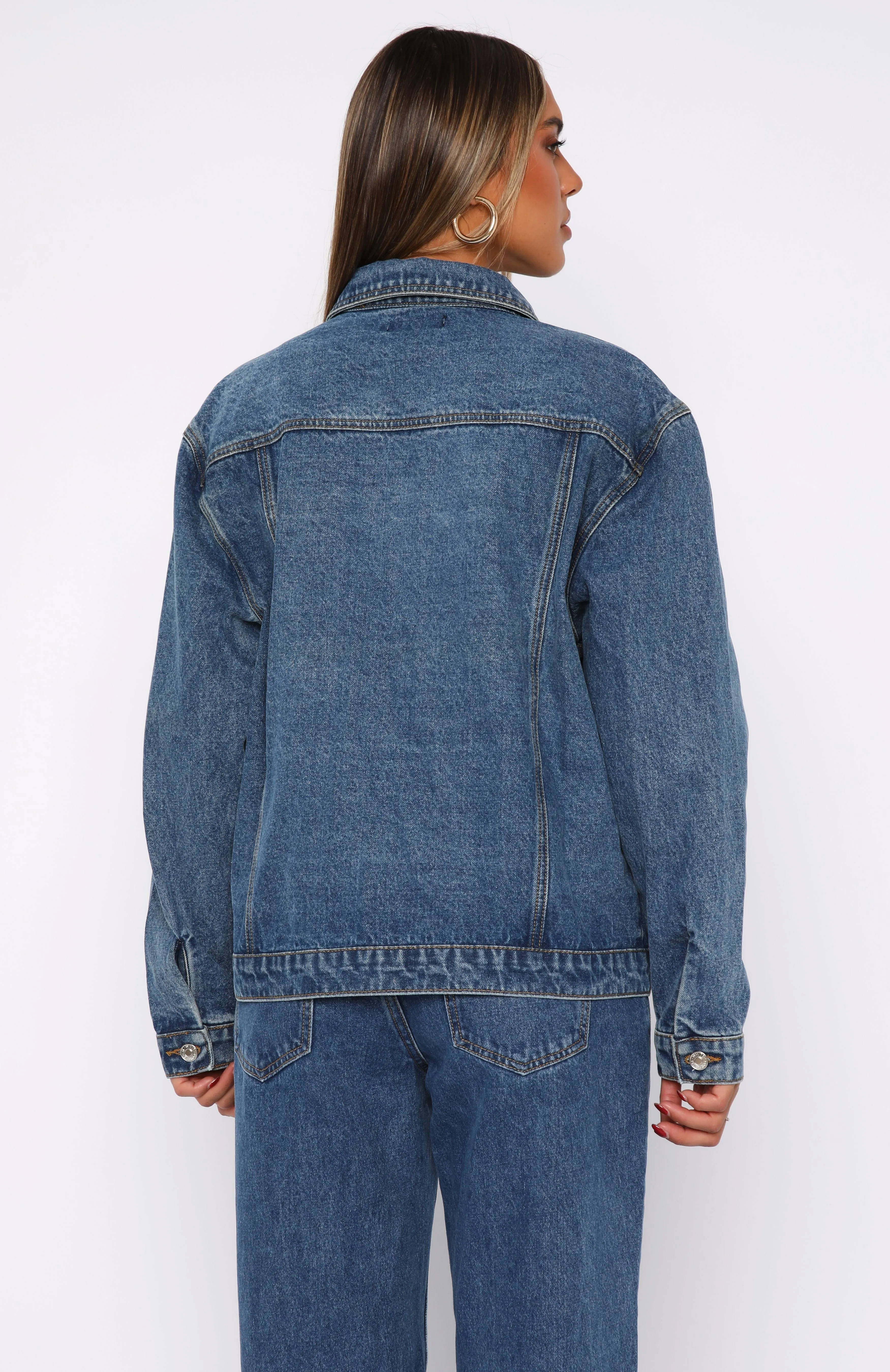 Adriana Oversized Denim Jacket Admiral Blue
