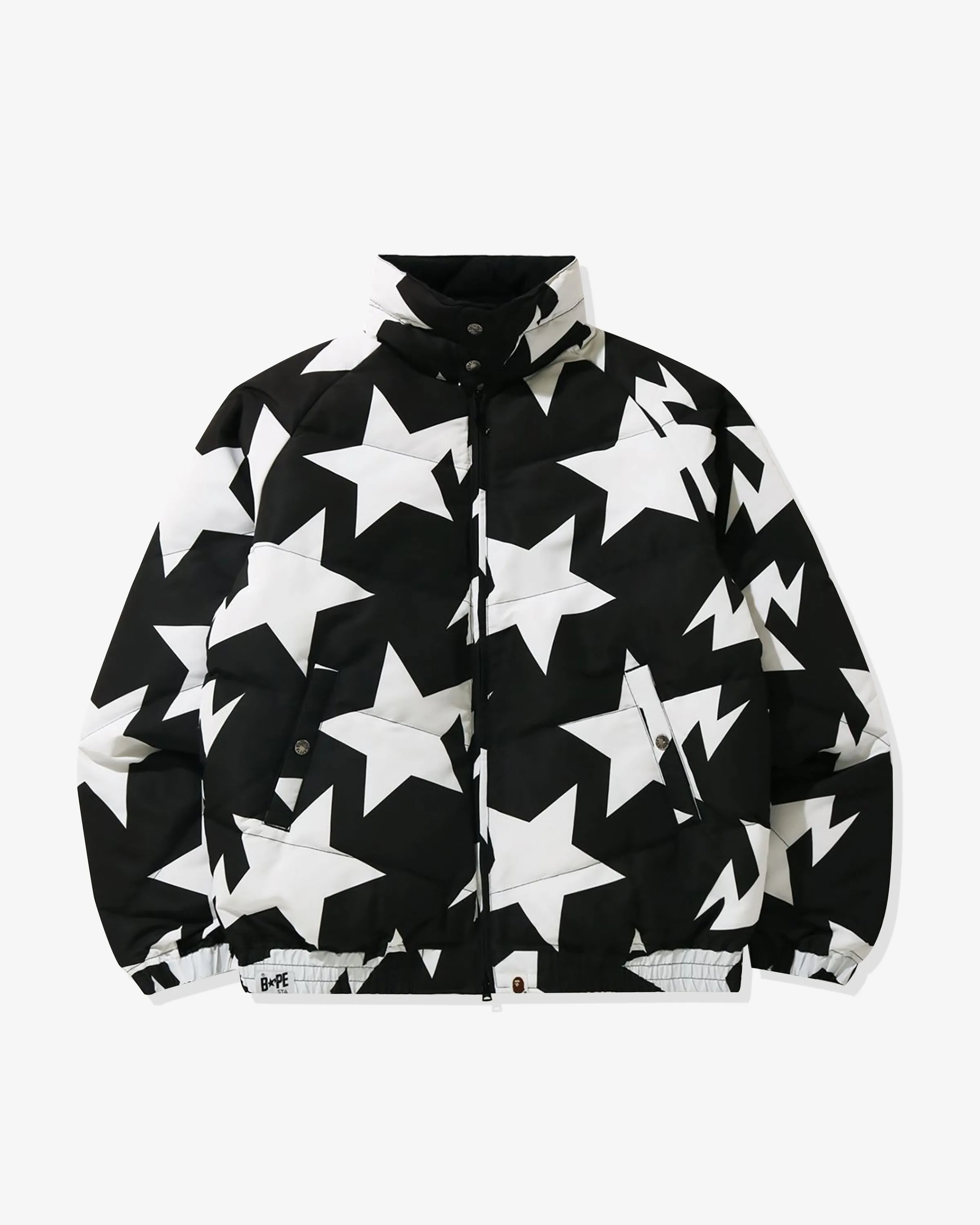BAPE STA PATTERN DOWN JACKET - BLACK