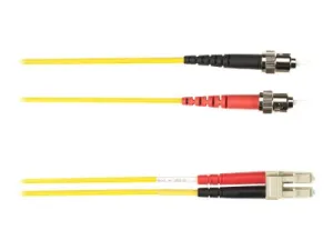 Black Box - Patch cable - ST single-mode (M) to LC single-mode (M) - 15 m - fiber optic - duplex - yellow FOLZHSM-015M-STLC-YL