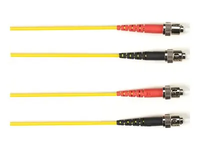 Black Box - Patch cable - TAA Compliant - ST single-mode (M) to ST single-mode (M) - 3.05 m - fiber optic - duplex - 9 / 125 FOLZHSM-STST-YL-10