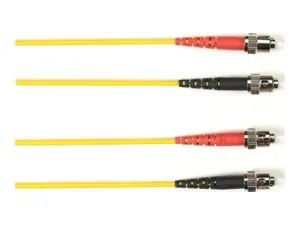 Black Box - Patch cable - TAA Compliant - ST single-mode (M) to ST single-mode (M) - 3.05 m - fiber optic - duplex - 9 / 125 FOLZHSM-STST-YL-10