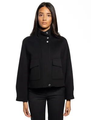 Black Wool Double Coat