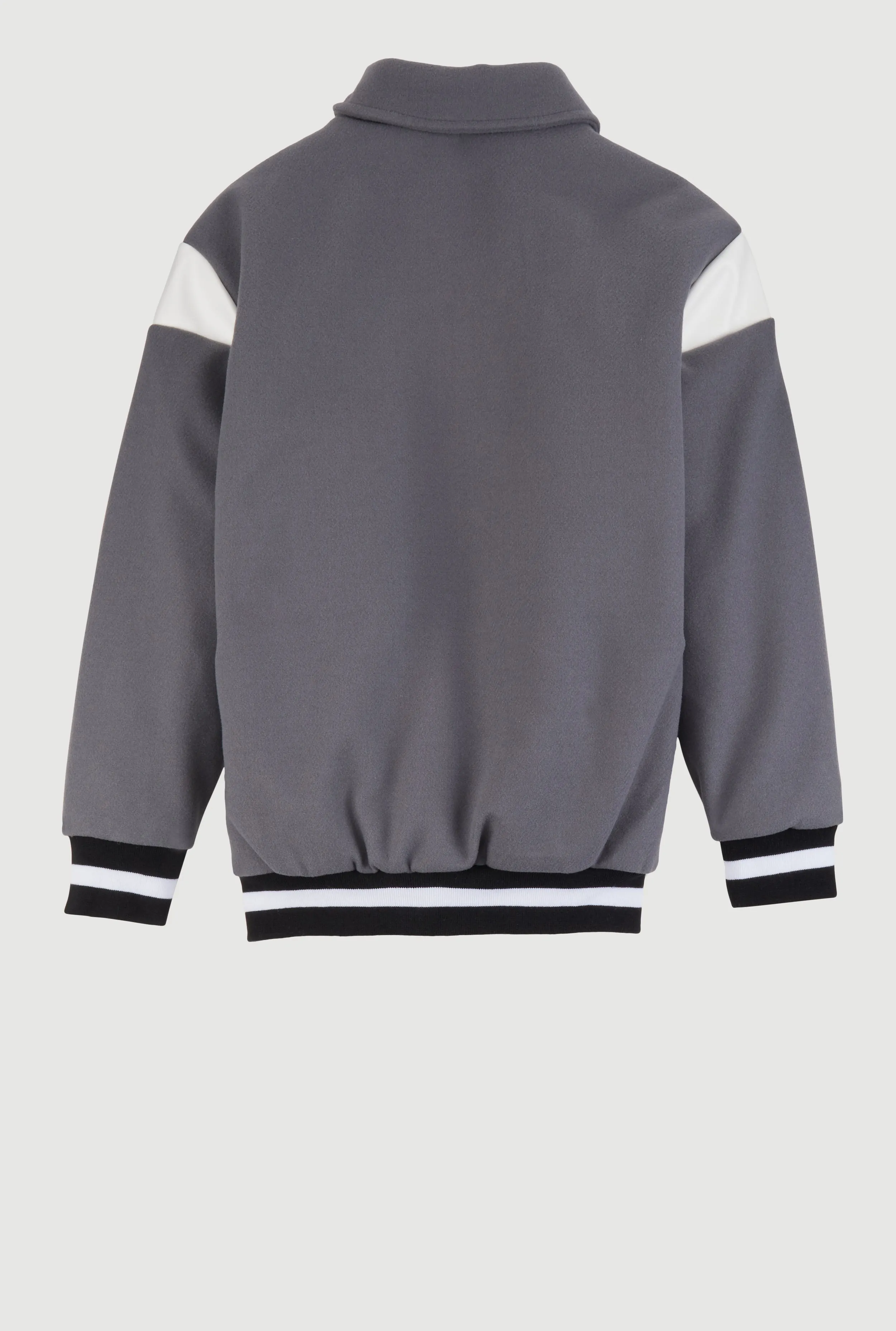 Boys B Initial Chenille Patch Letterman Jacket