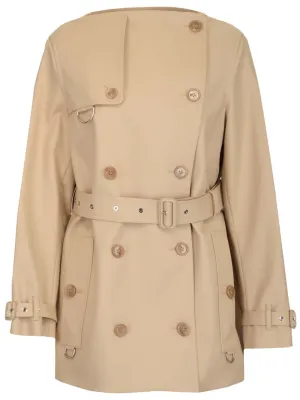 Burberry Belted Waist Short Coat
