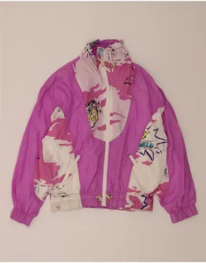C & A Womens Oversized Bomber Jacket EU 36 Small Pink Colourblock Nylon