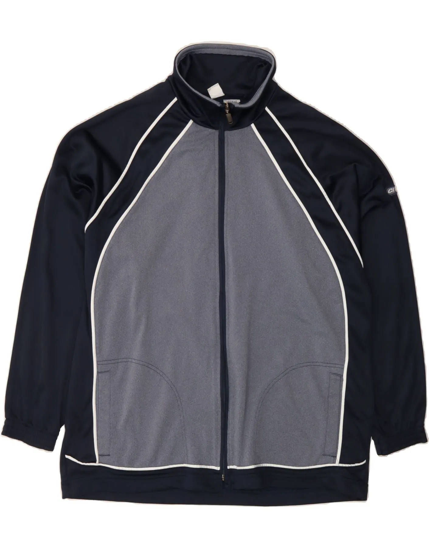 CAMPAGNOLO Mens Tracksuit Top Jacket IT 54 XL Navy Blue Colourblock