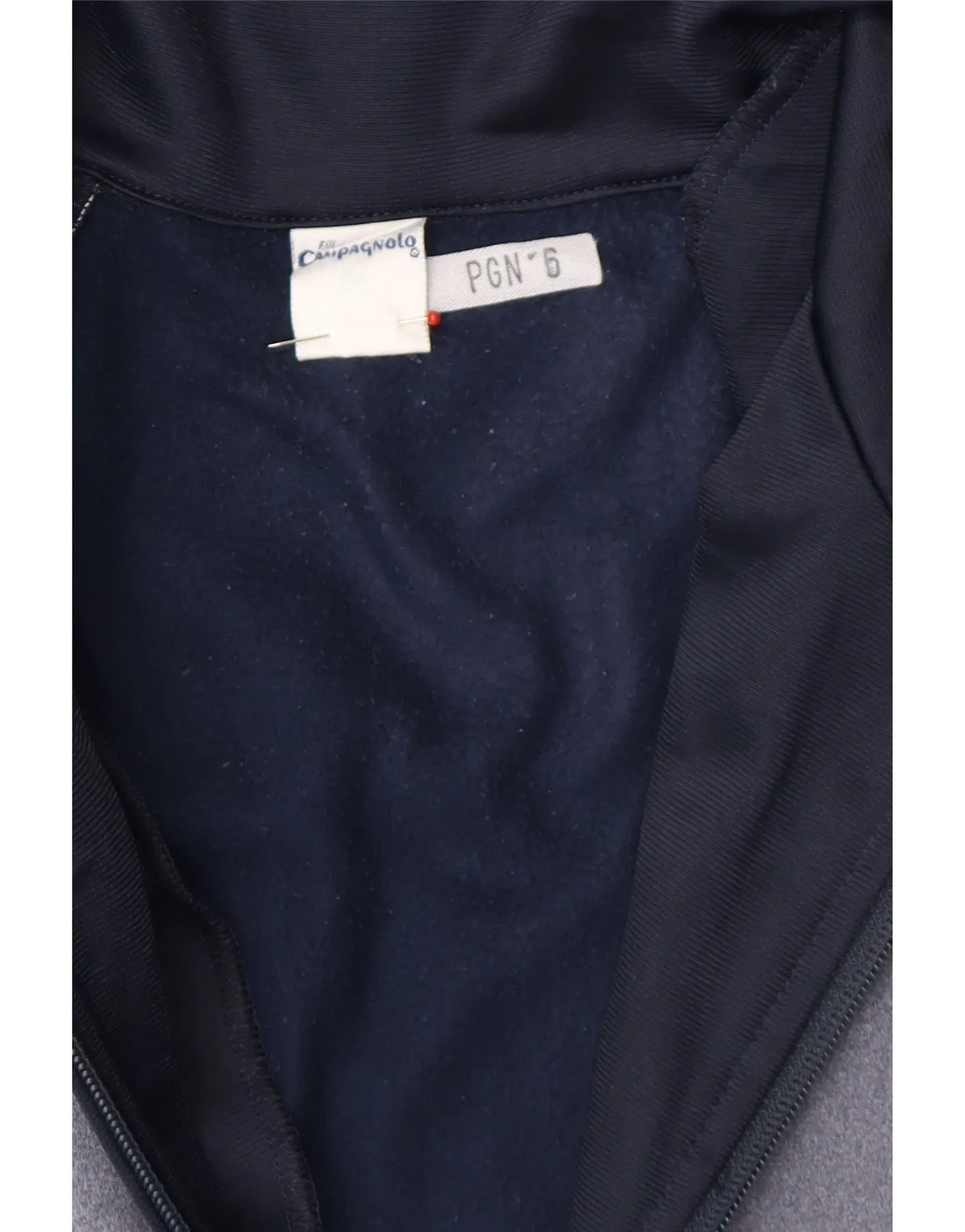 CAMPAGNOLO Mens Tracksuit Top Jacket IT 54 XL Navy Blue Colourblock