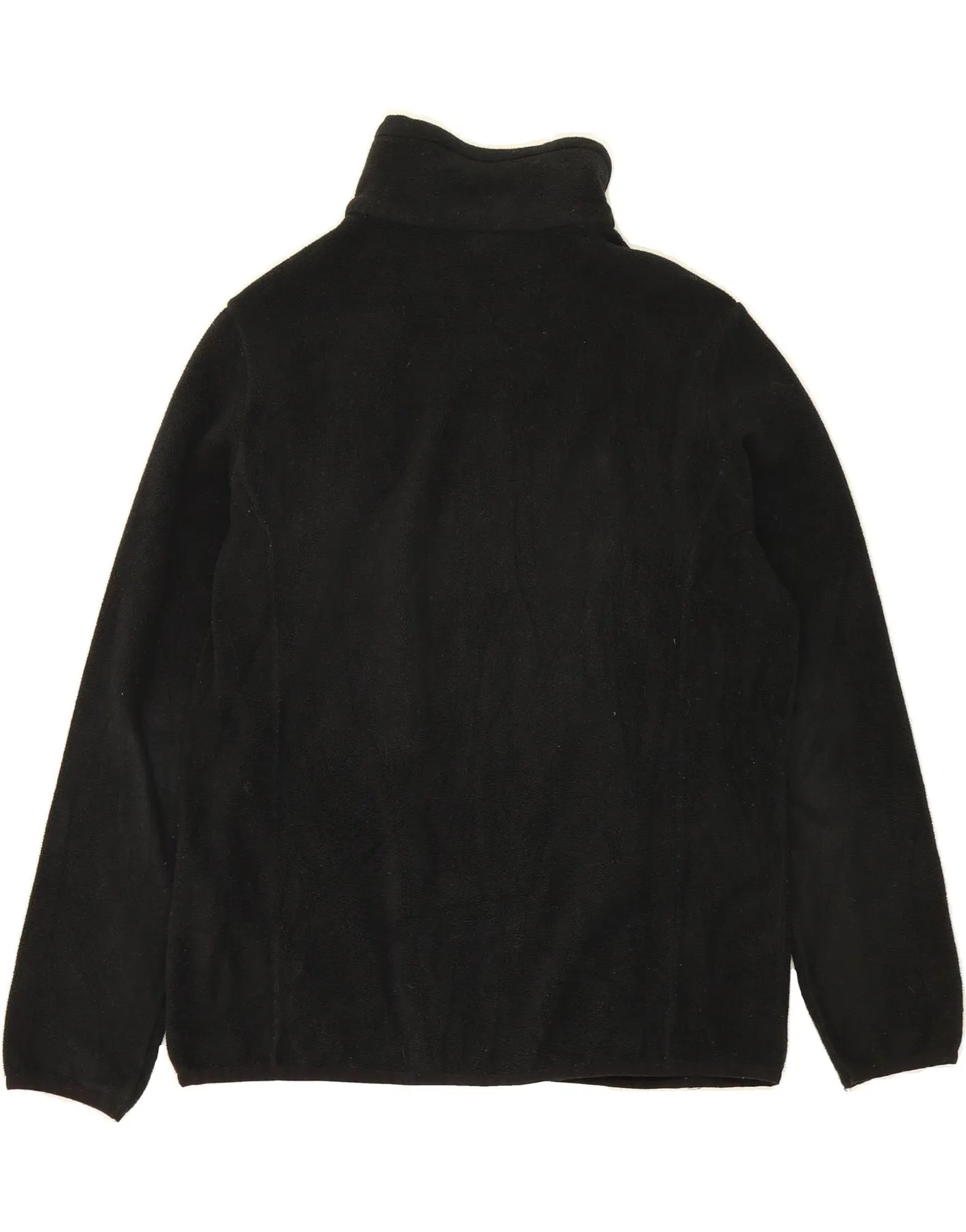 CAMPAGNOLO Womens Fleece Jacket UK 14 Medium Black Floral Polyester
