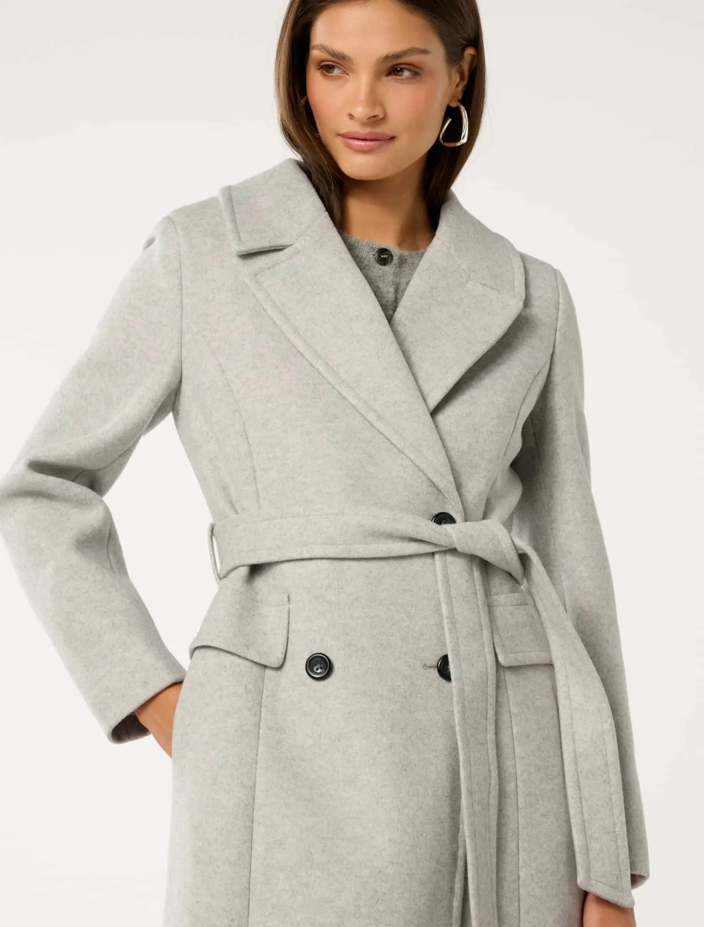 Chelsea Double Breasted Fur Collar Coat
