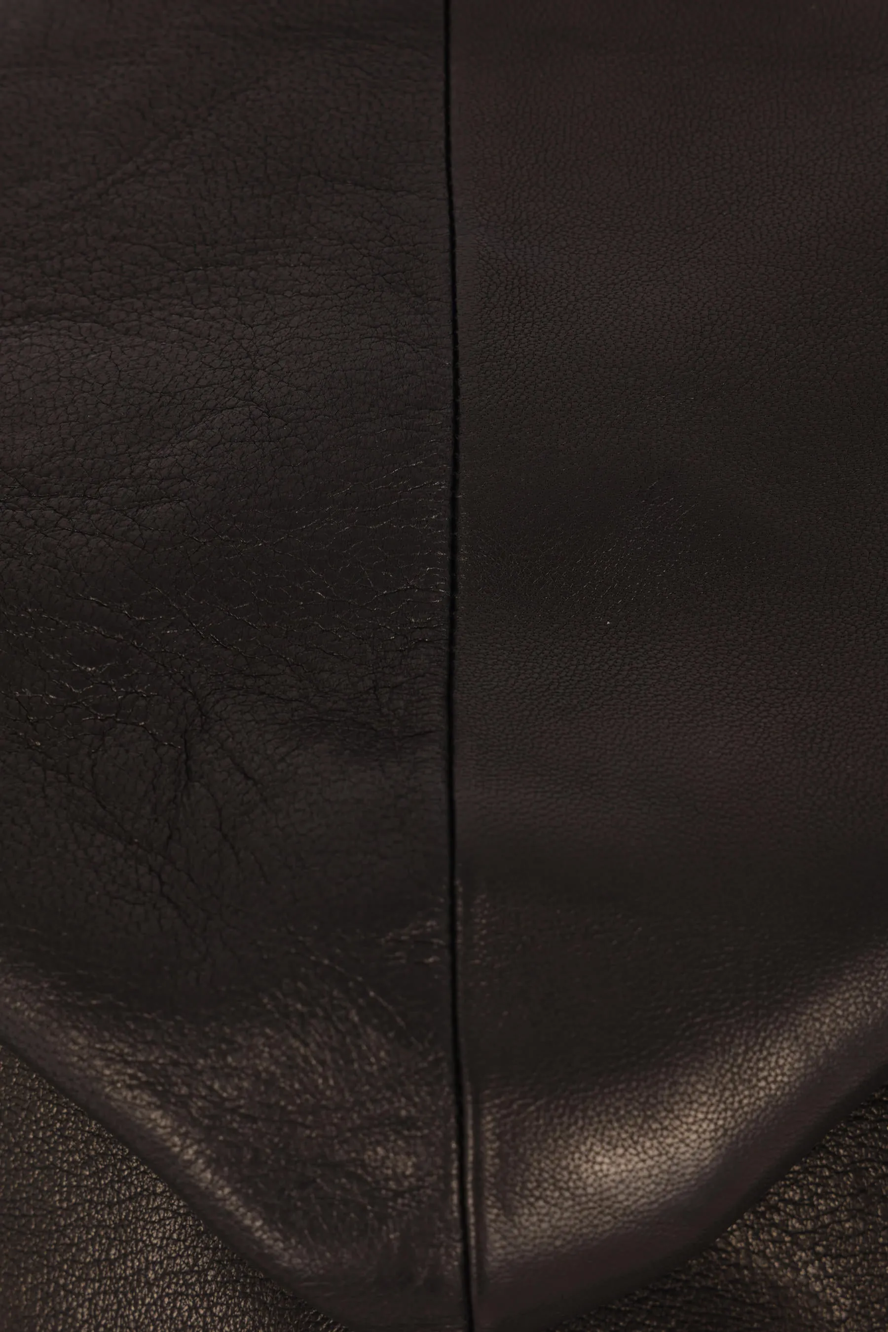cropped biker jacket in nappa with hood