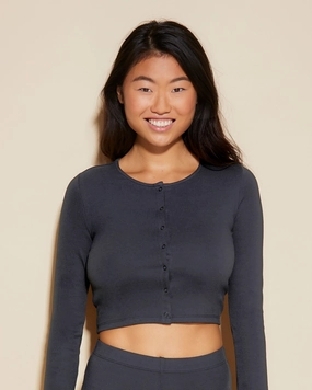 Cropped Strickjacke