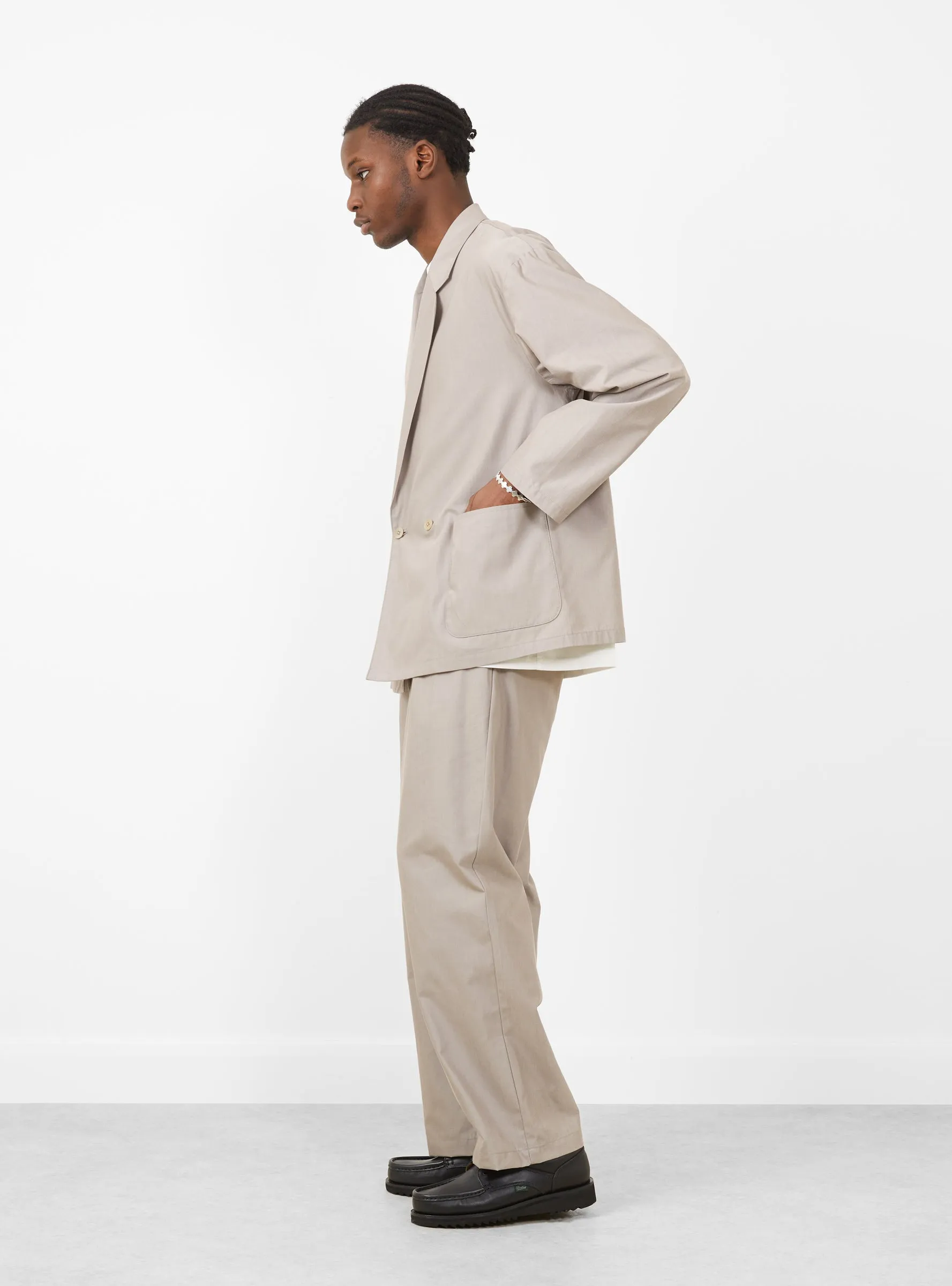 Cupro Mixed Easy Jacket Greige