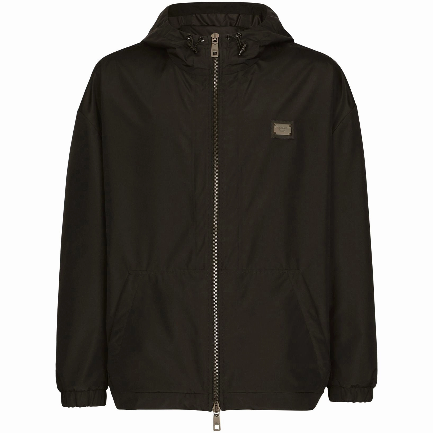 Dolce & Gabbana Black Plaque Windbreaker