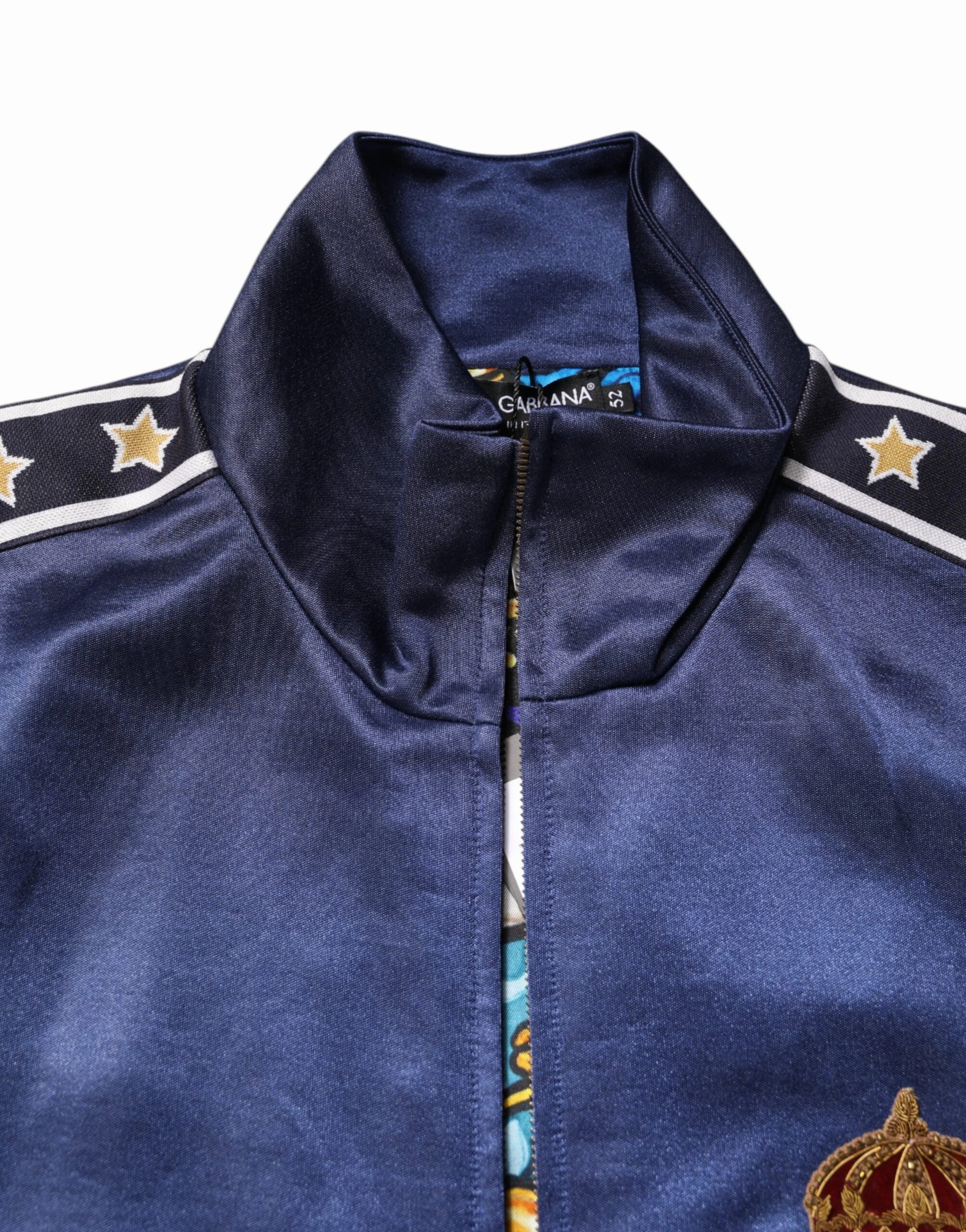 Dolce & Gabbana Nylon Logo Patch Men Bomber Men's Sweater (Pre-Owned)