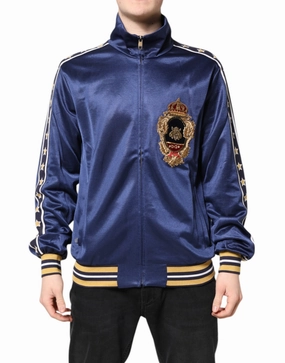 Dolce & Gabbana Nylon Logo Patch Men Bomber Men's Sweater (Pre-Owned)