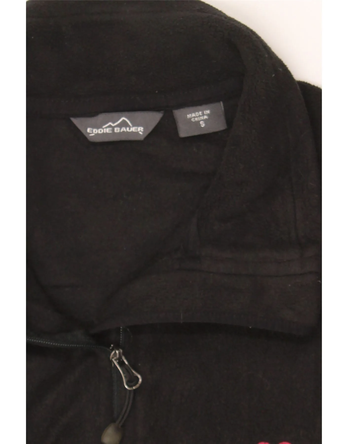 EDDIE BAUER Womens Fleece Jacket UK 10 Small Black Polyester