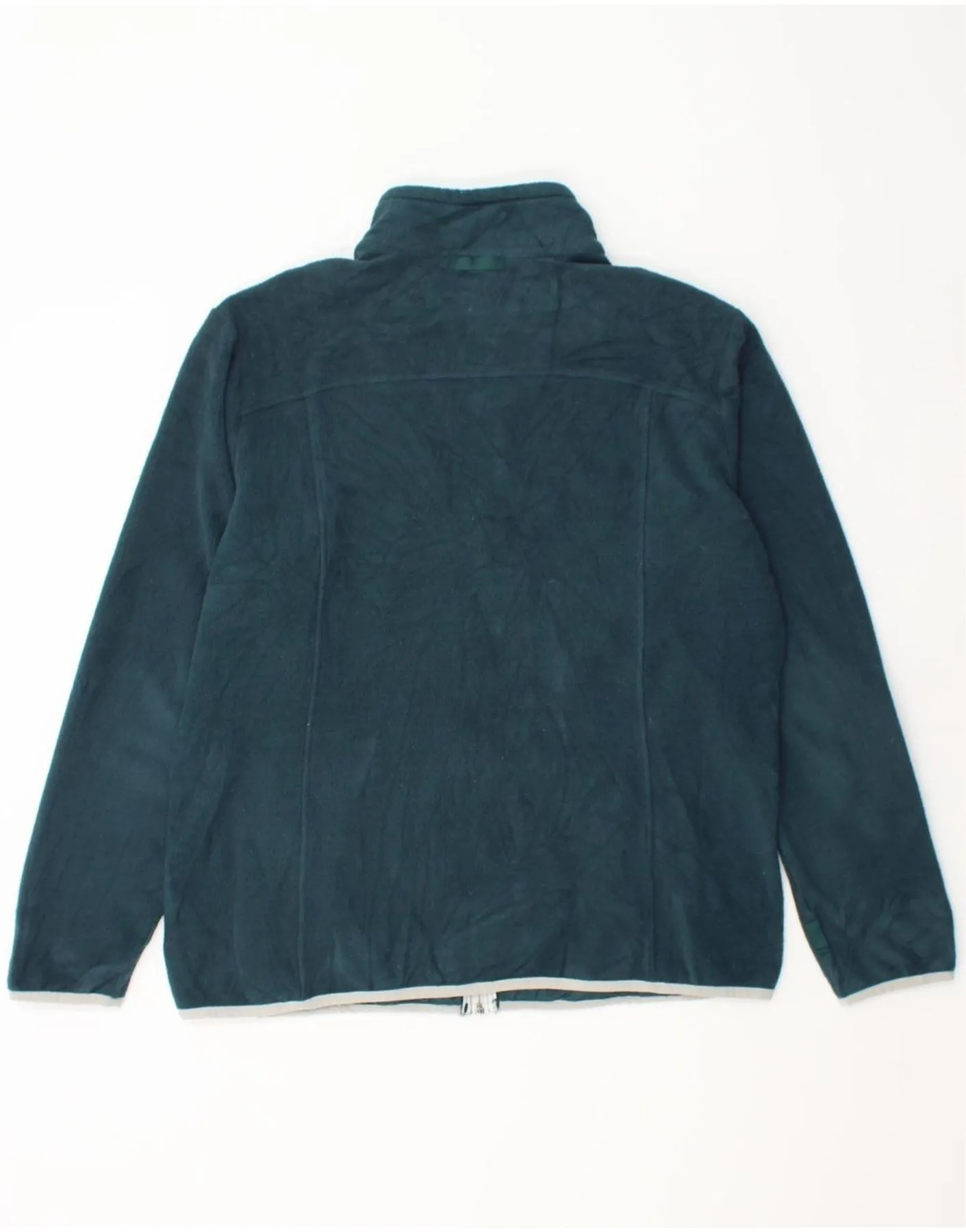 EDDIE BAUER Womens Fleece Jacket UK 16 Large Green Polyester