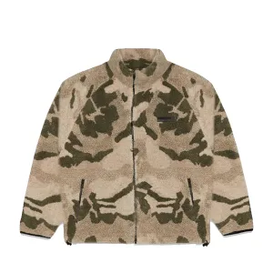 FOG ESSENTIALS SS22 CAMO SHERPA FLEECE ZIP UP JACKET (NEW)