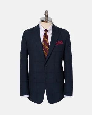 GREY BLUE WINDOWPANE SPORT COAT