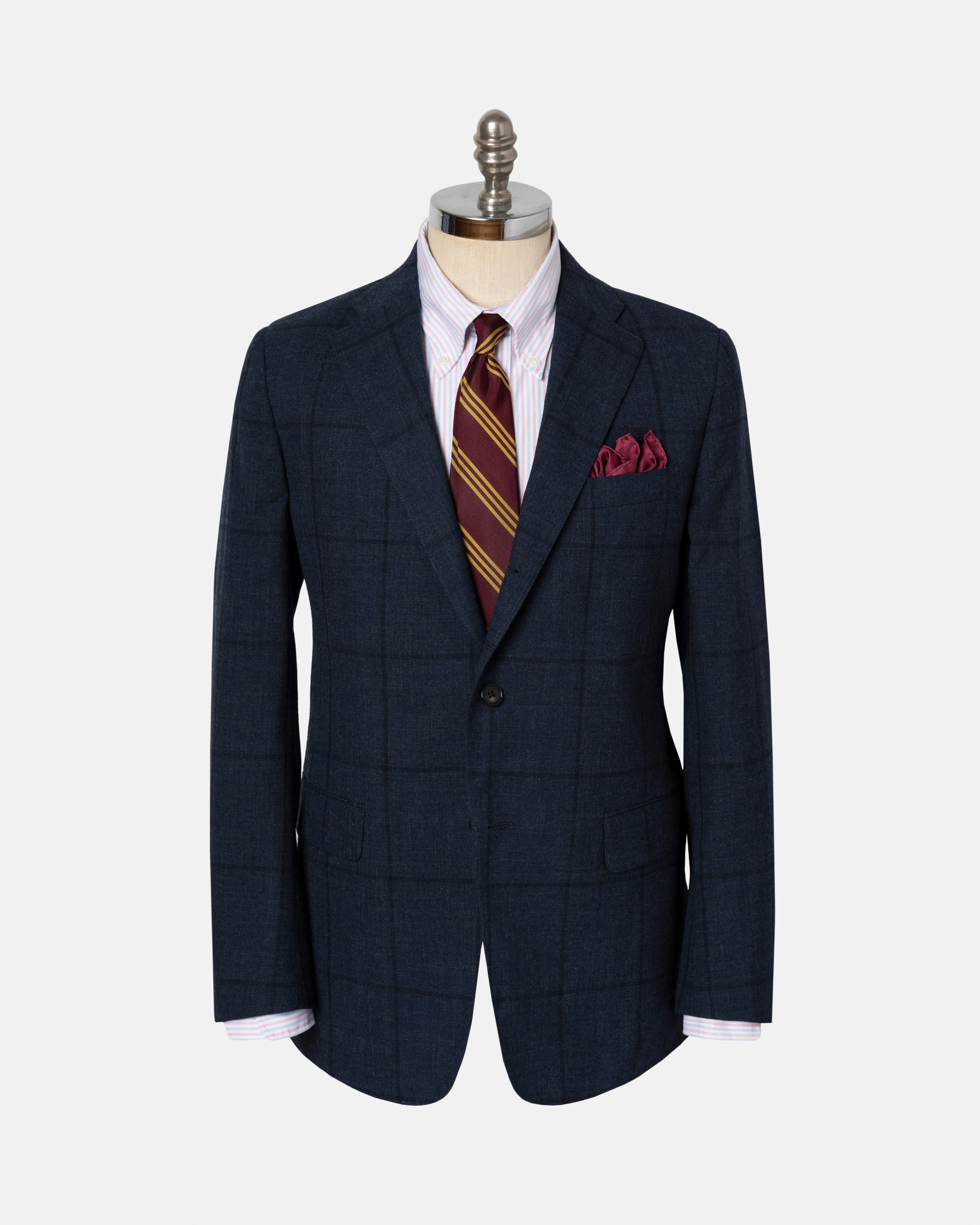 GREY BLUE WINDOWPANE SPORT COAT
