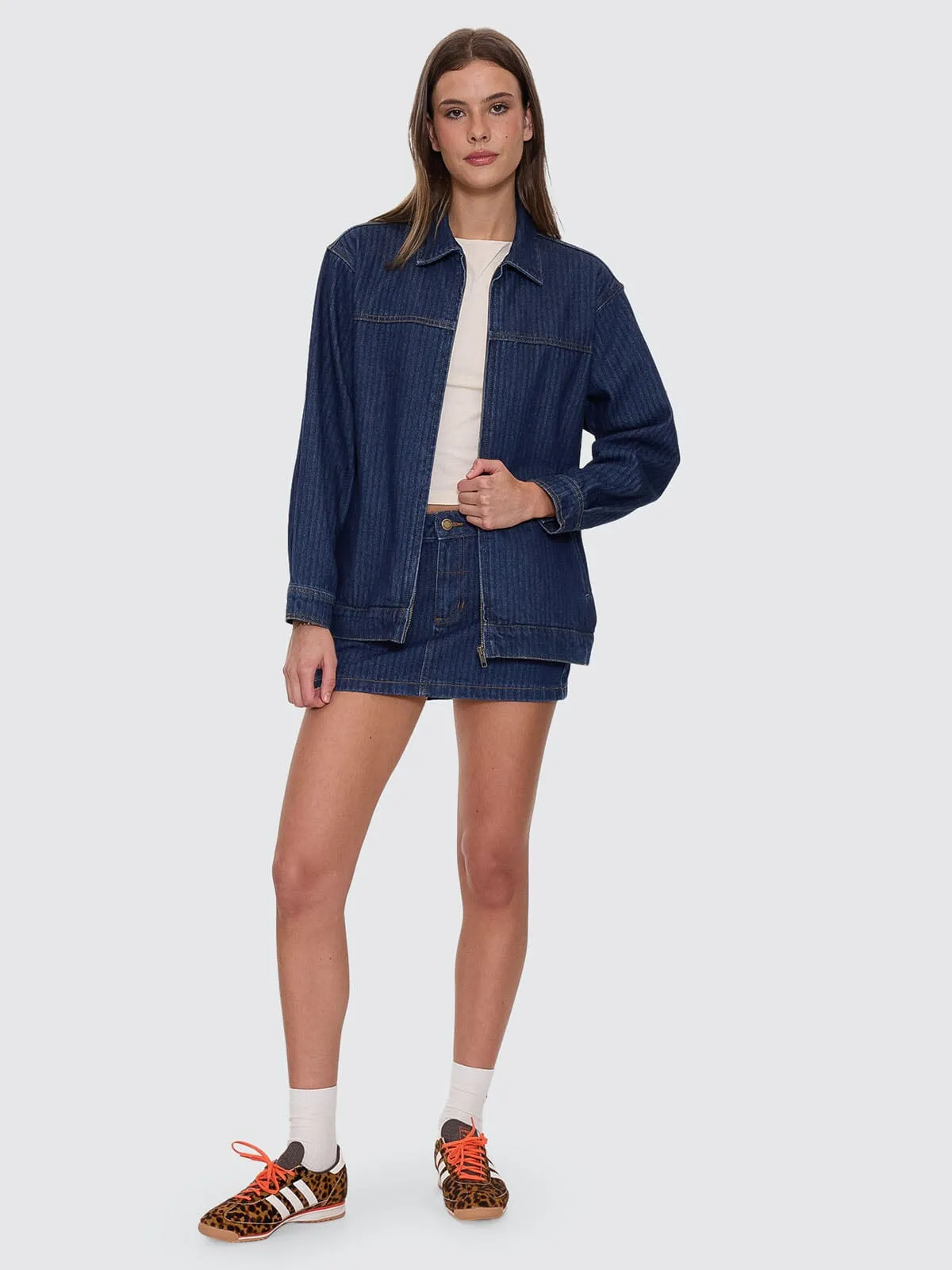 Hayden Jacket - Rib Rinsed Ink