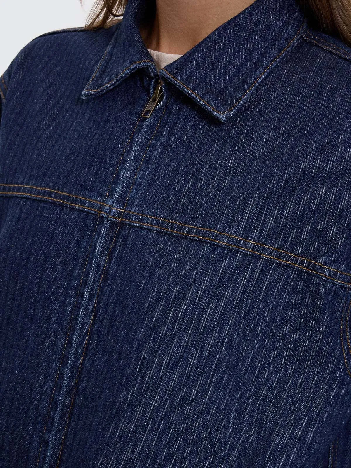 Hayden Jacket - Rib Rinsed Ink