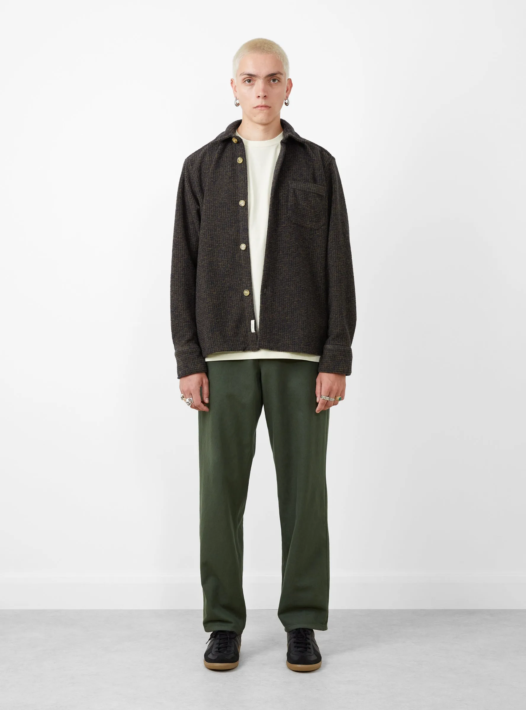 Ivy Wool Overshirt Navy Check