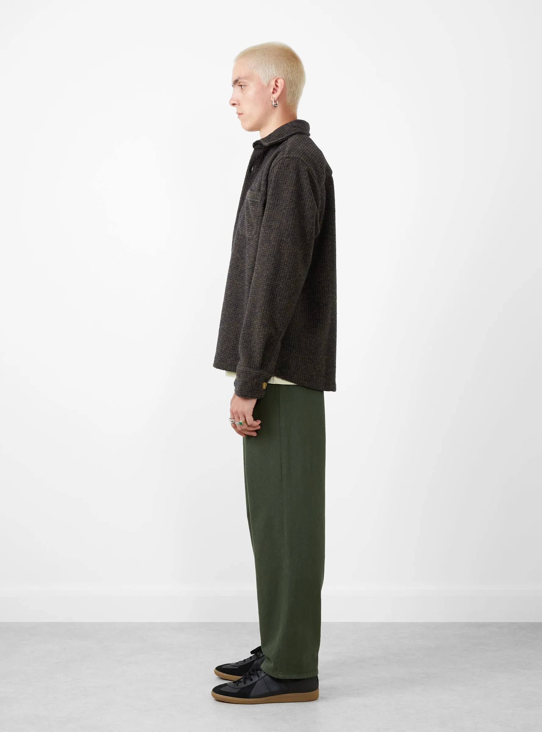 Ivy Wool Overshirt Navy Check
