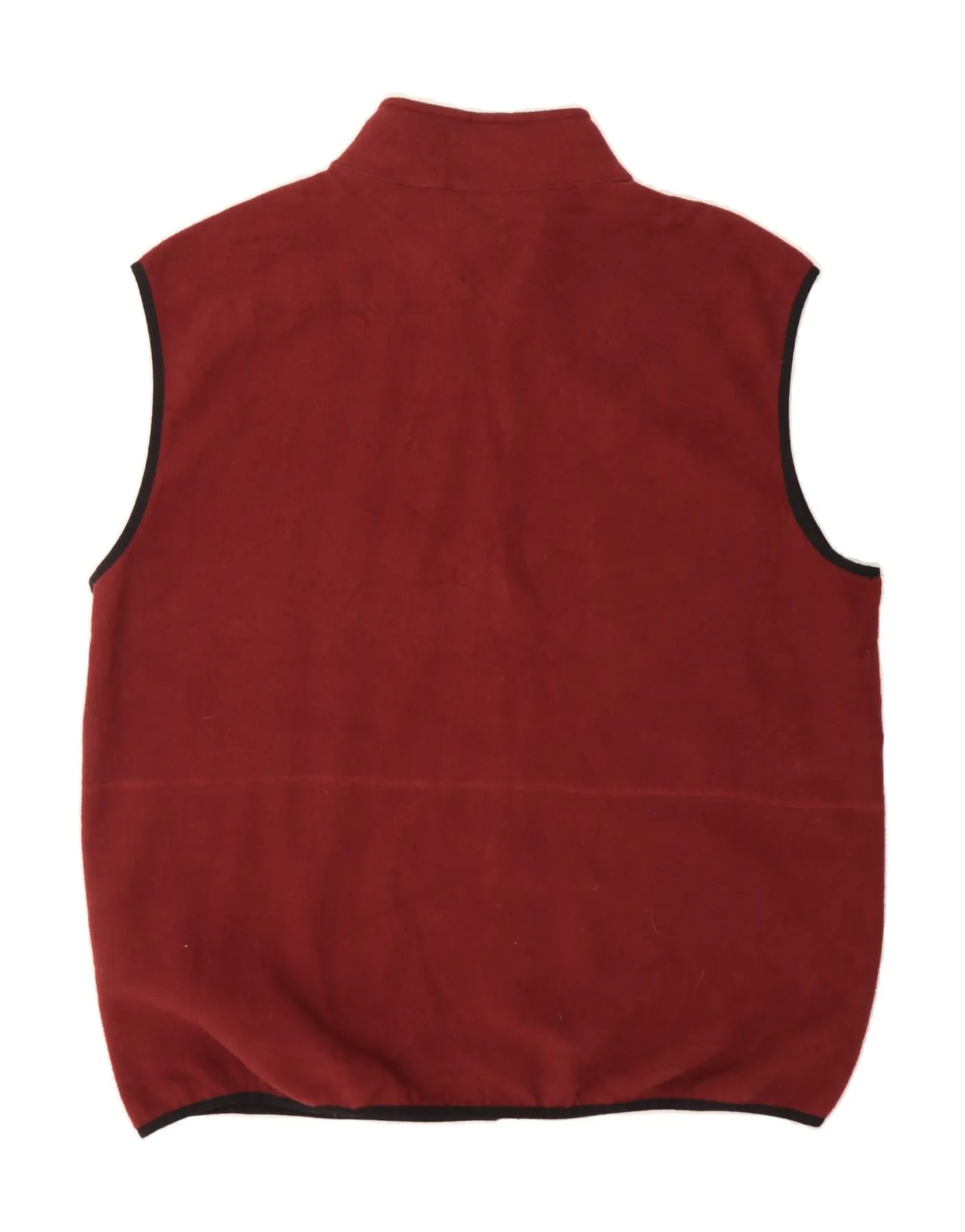 IZOD Mens Fleece Gilet UK 42 XL Burgundy Polyester