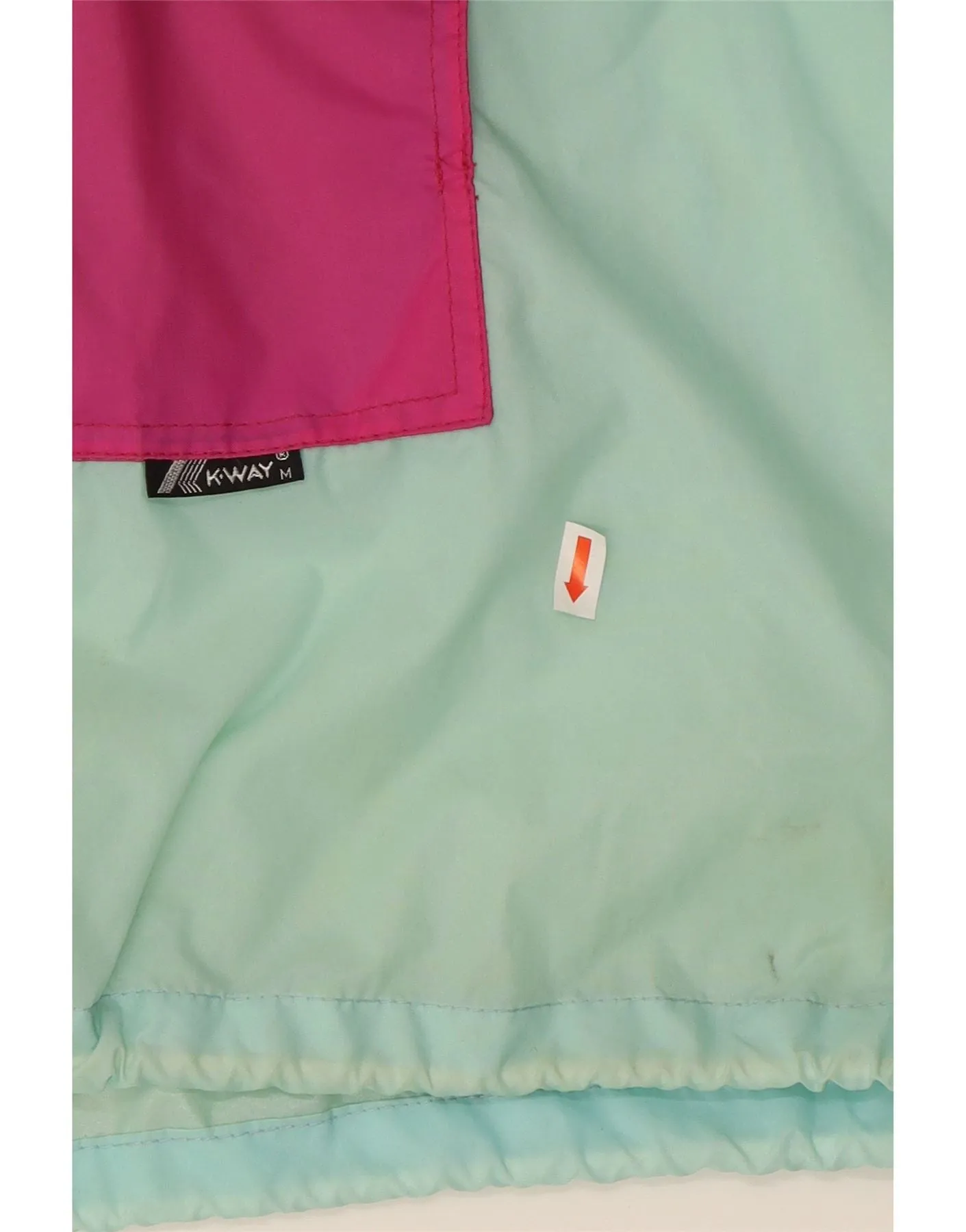 K-WAY Mens Pullover Rain Jacket UK 38 Medium Multicoloured Colourblock