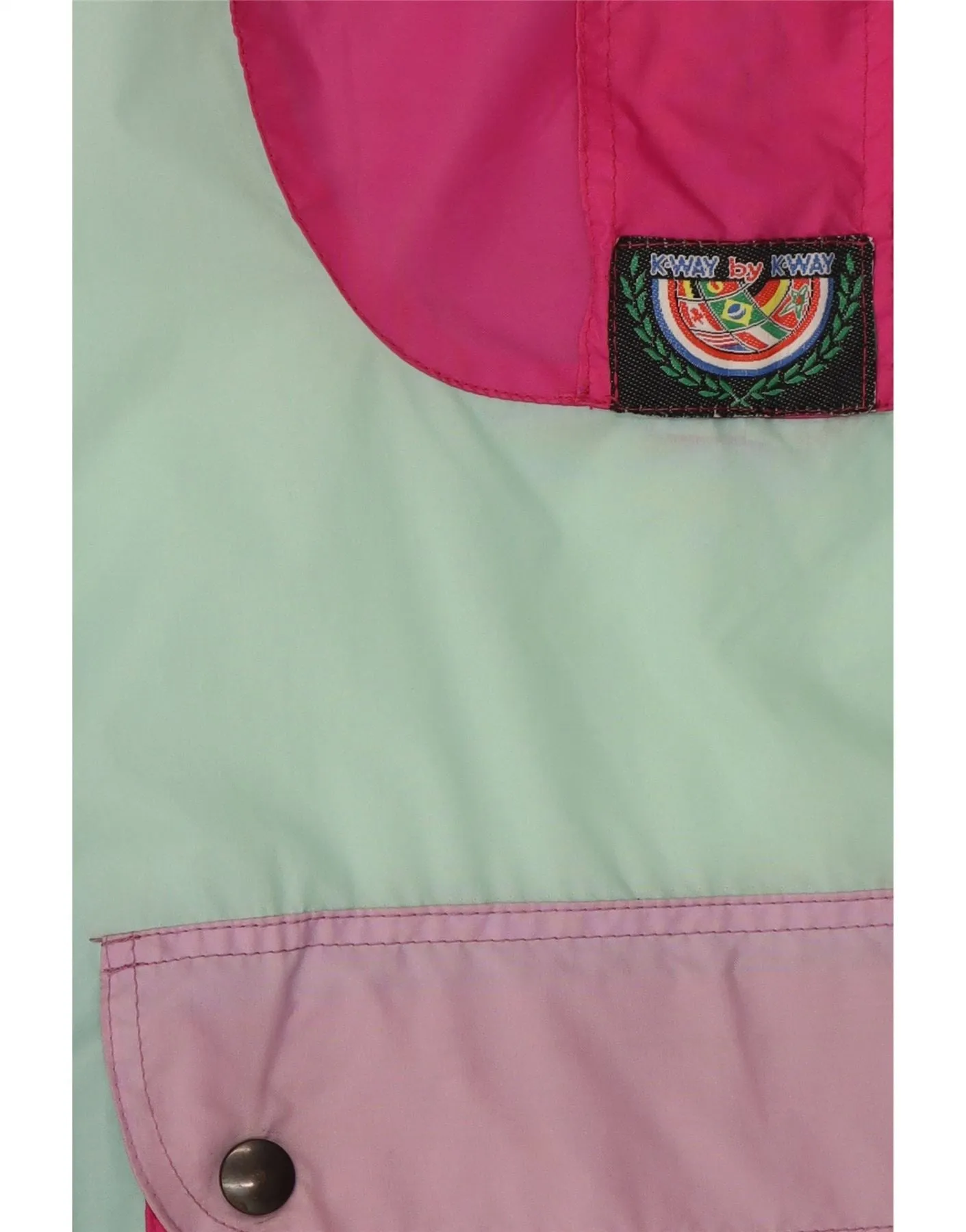 K-WAY Mens Pullover Rain Jacket UK 38 Medium Multicoloured Colourblock