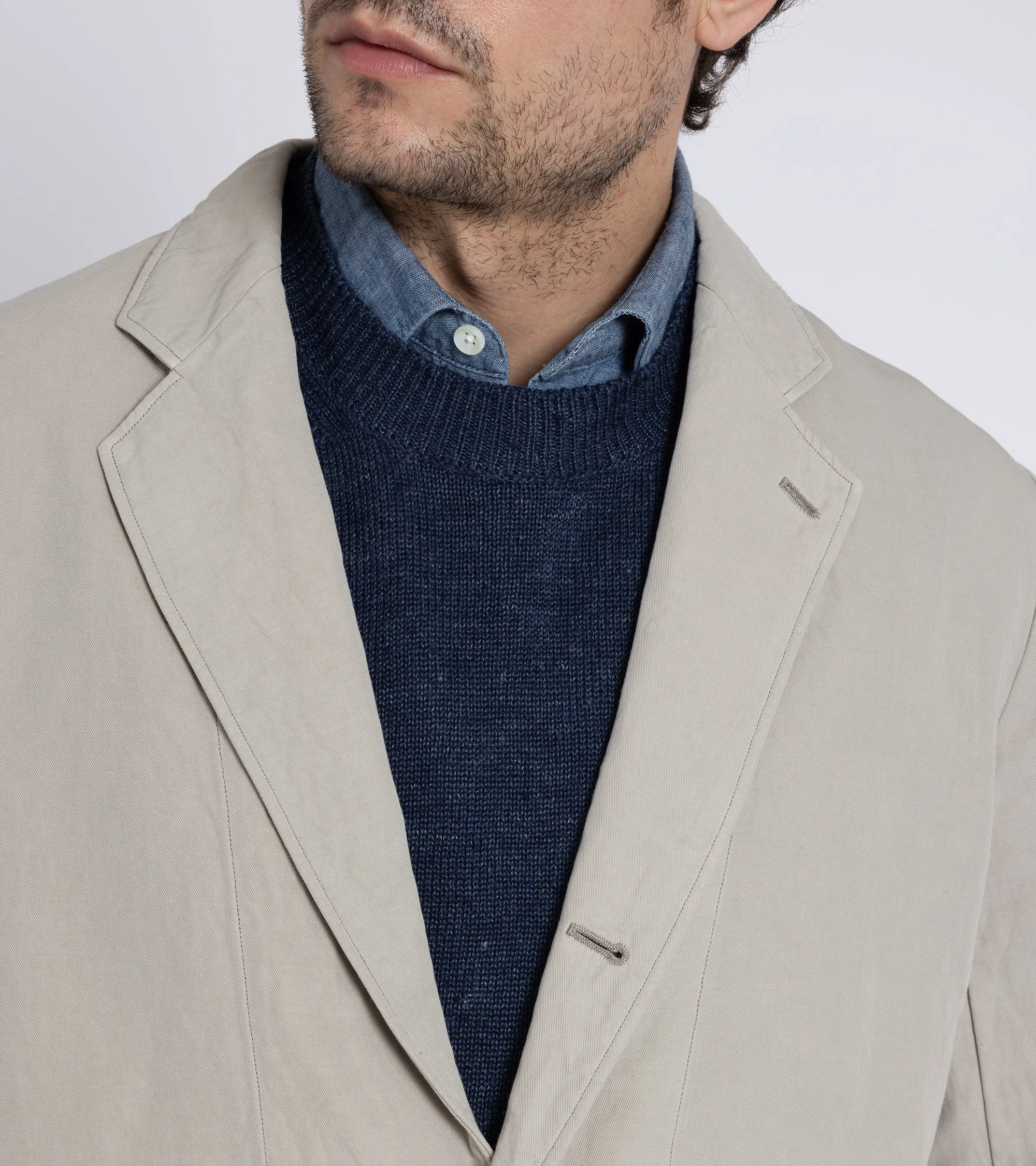 Kaptain Sunshine Cotton Linen Take Easy Jacket: Vintage Khaki
