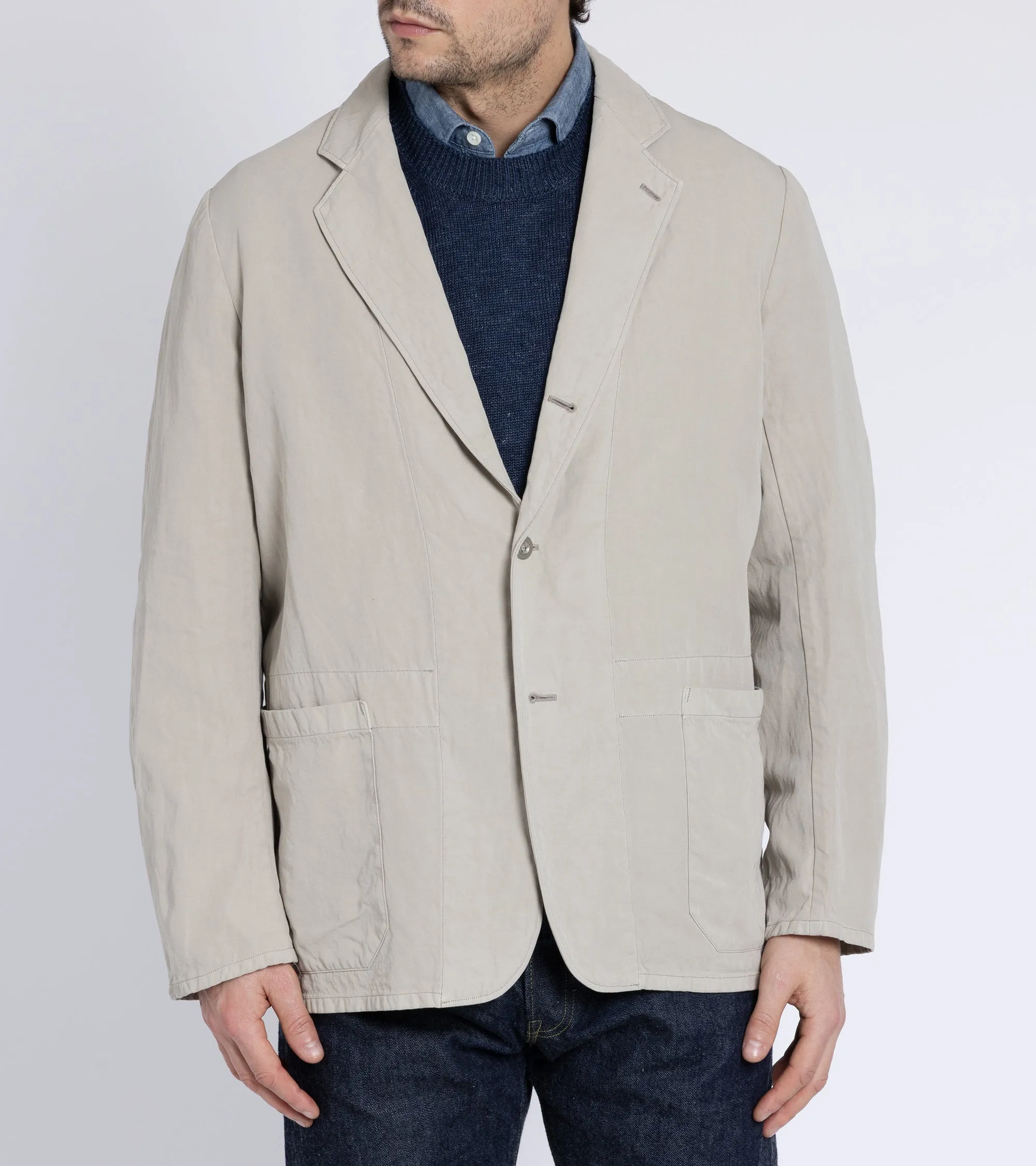 Kaptain Sunshine Cotton Linen Take Easy Jacket: Vintage Khaki