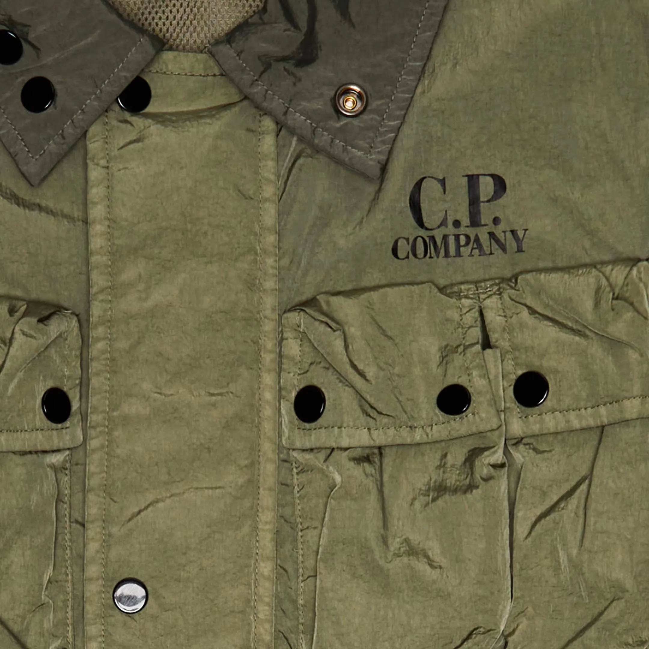 Kids CP Company Green Chrome Goggle Jacket