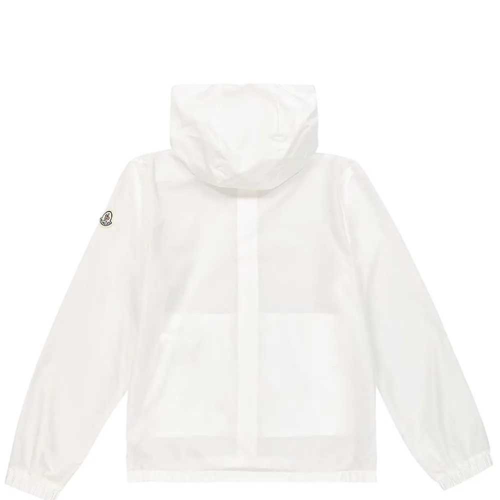 Kids Moncler Aidrian White Logo Jacket