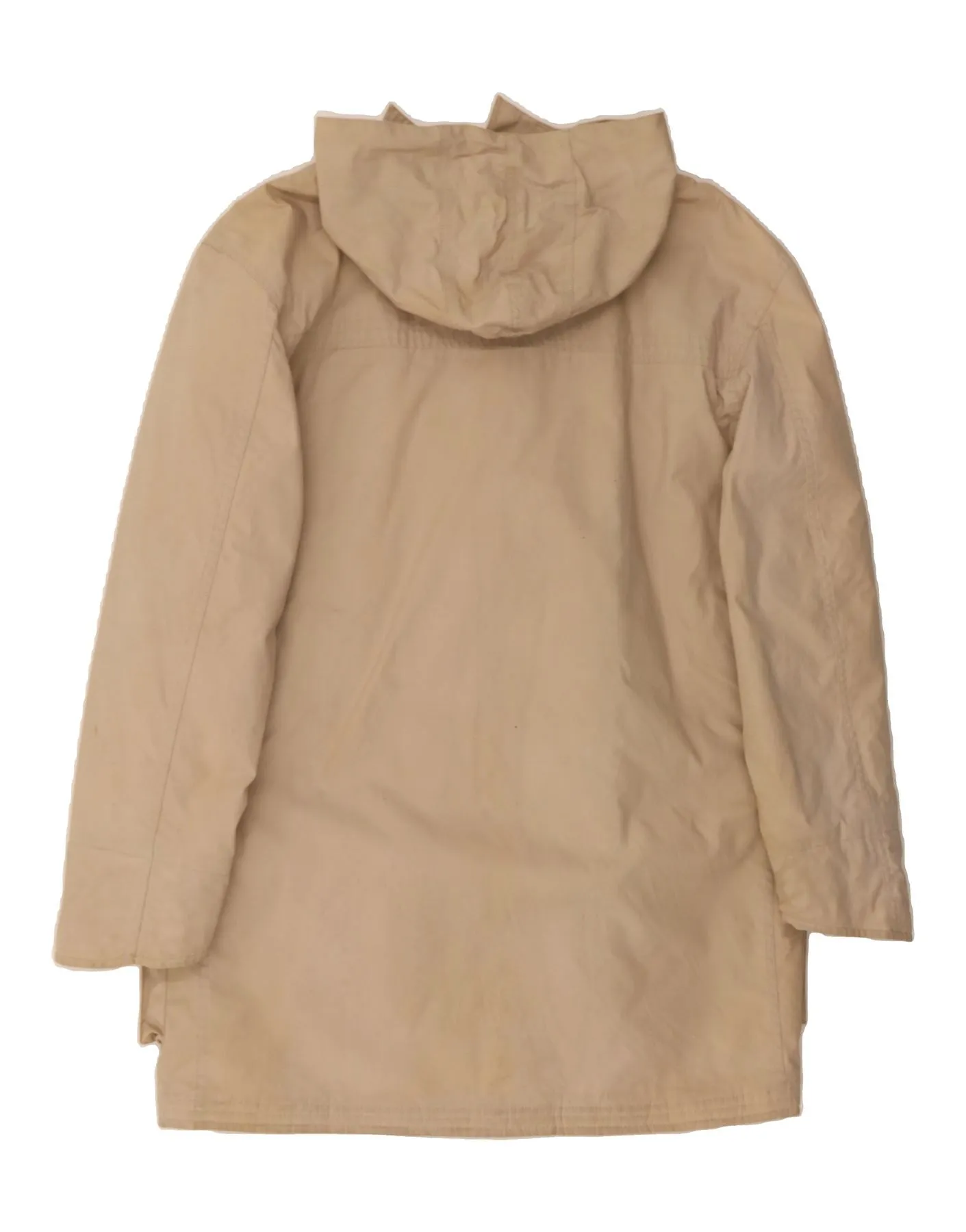 LEVI'S Mens Hooded Overcoat UK 40 Large Beige Cotton