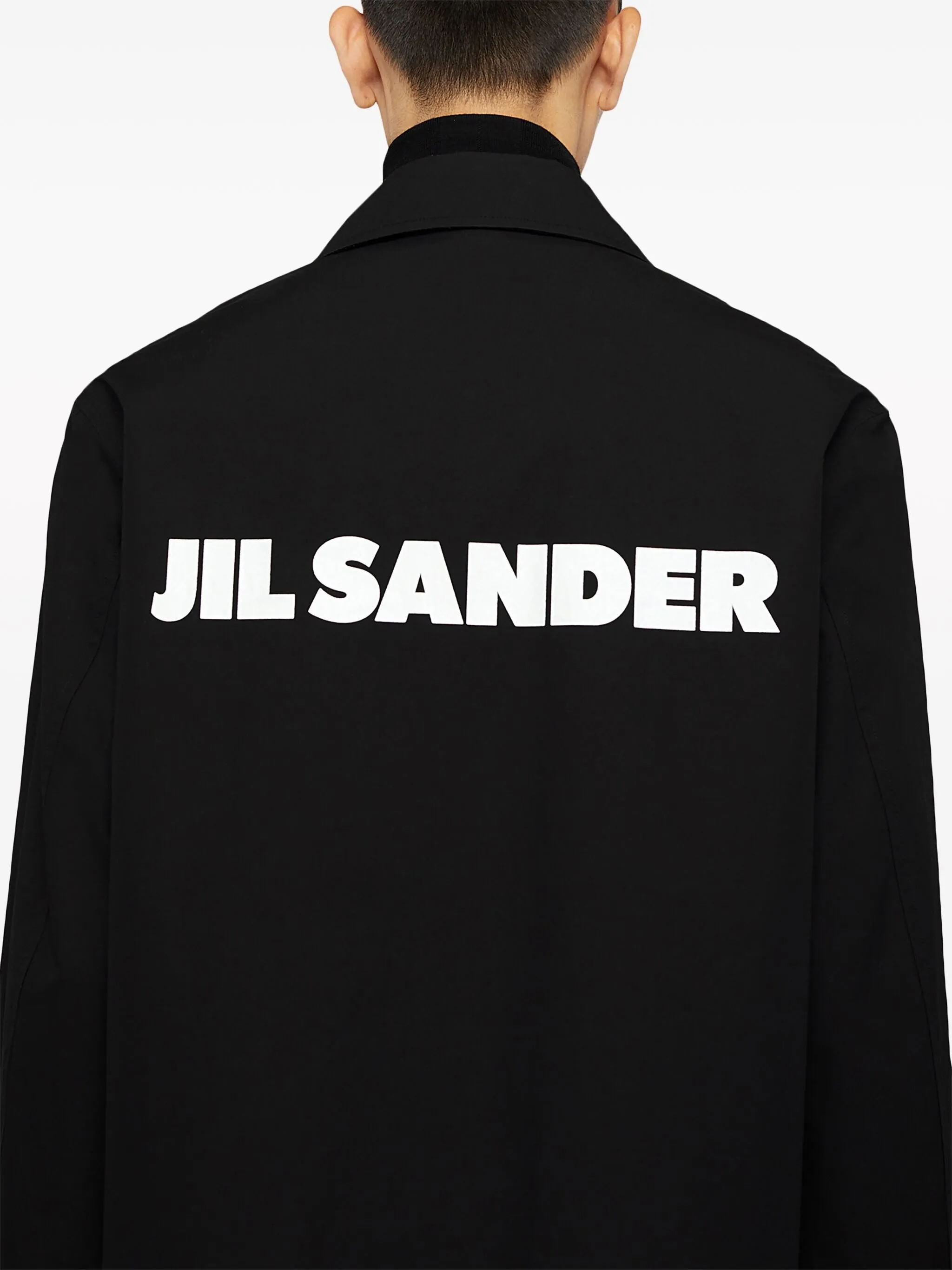 LOGO-PRINT COTTON SHIRT JACKET