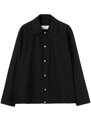 LOGO-PRINT COTTON SHIRT JACKET