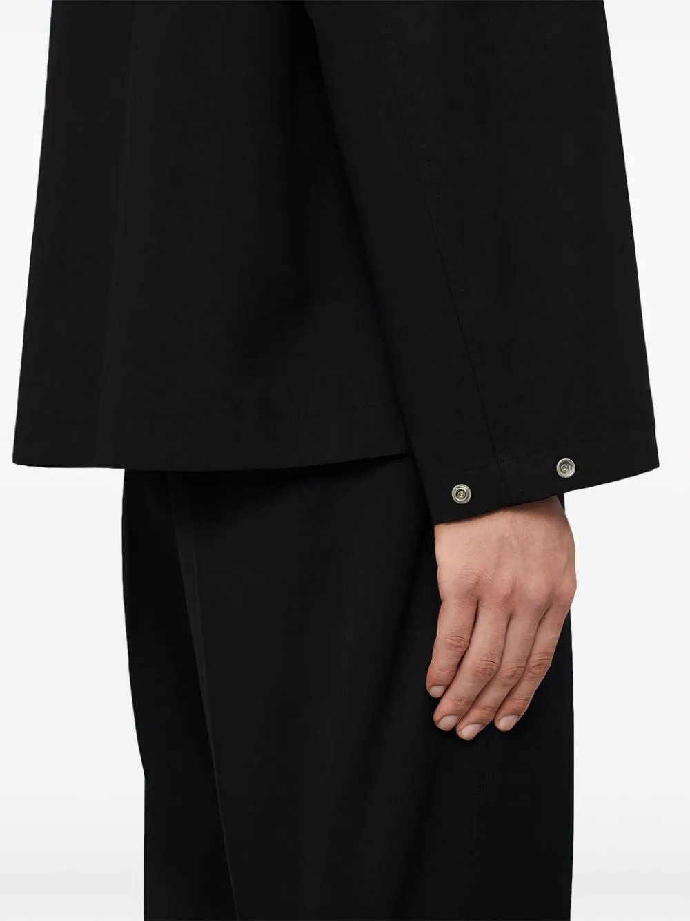 LOGO-PRINT COTTON SHIRT JACKET