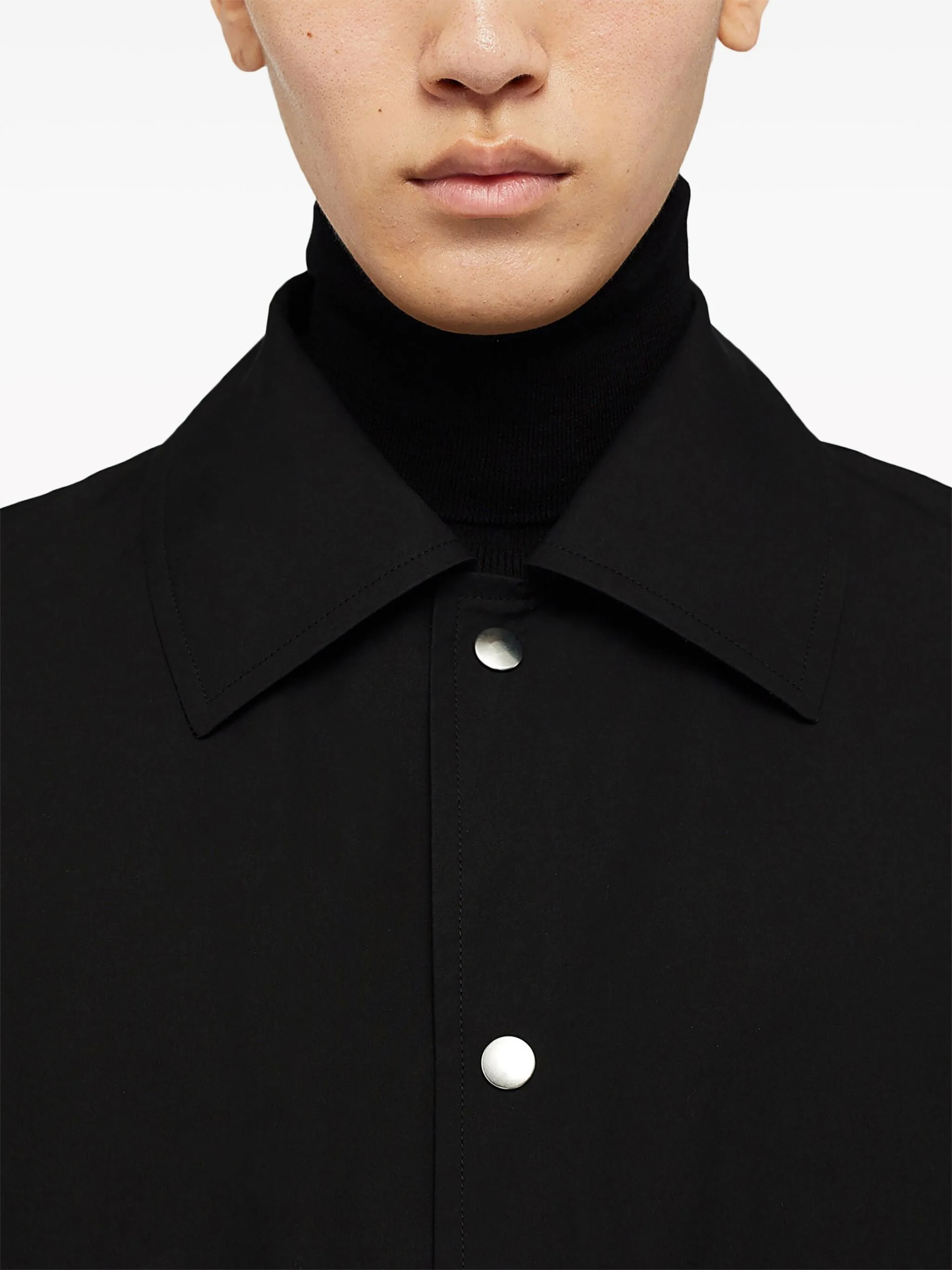 LOGO-PRINT COTTON SHIRT JACKET
