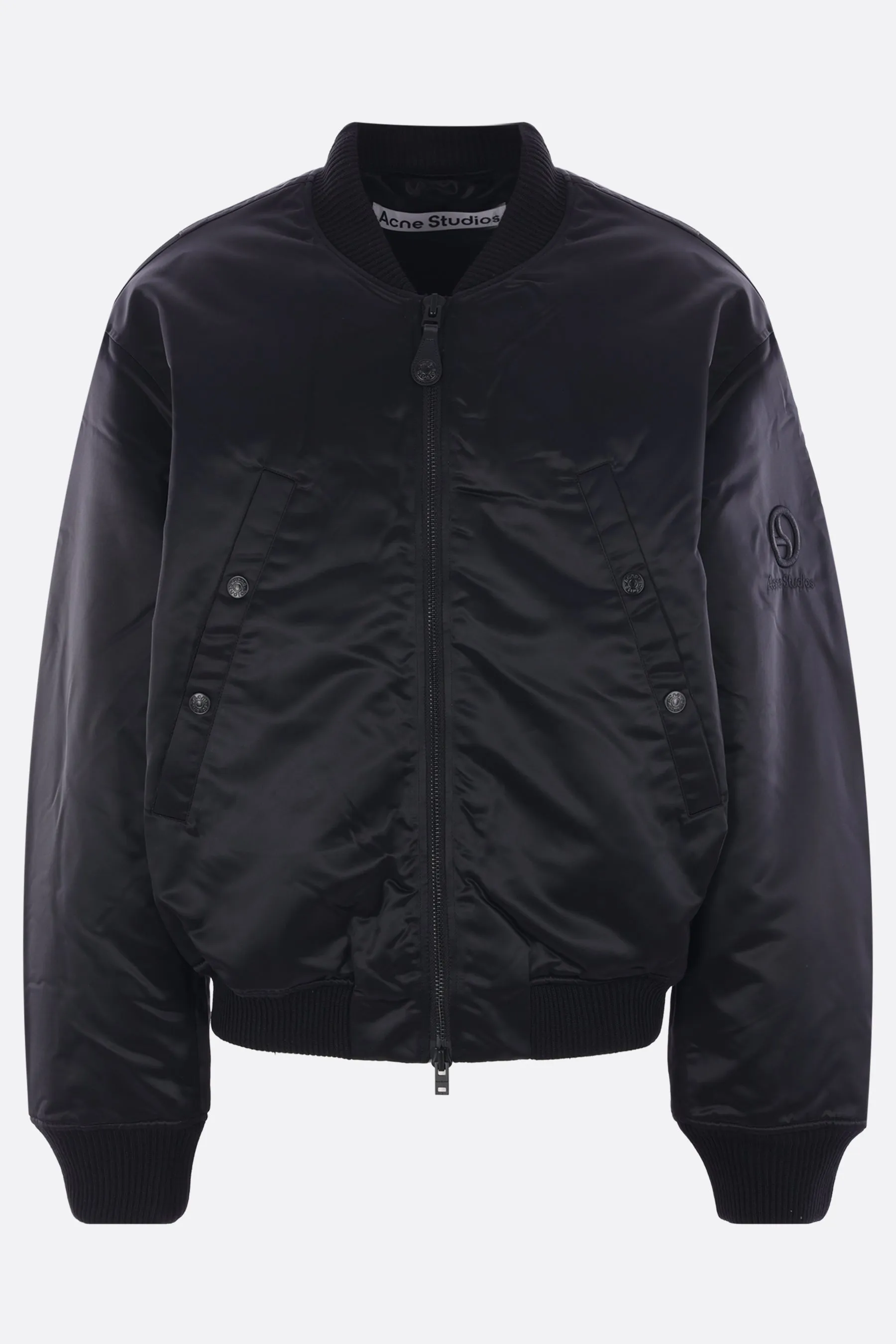 Logogram padded bomber jacket in nylon
