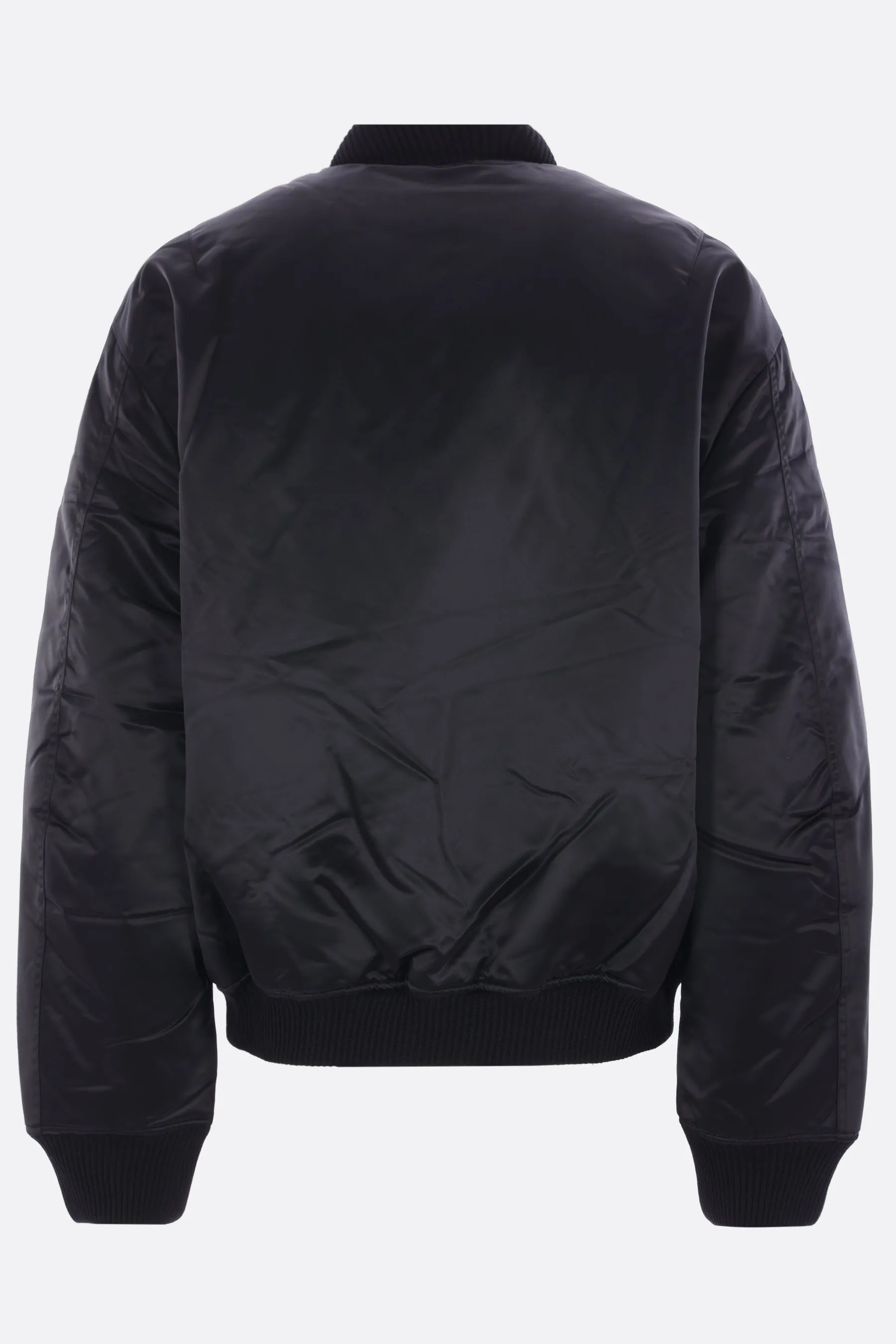 Logogram padded bomber jacket in nylon