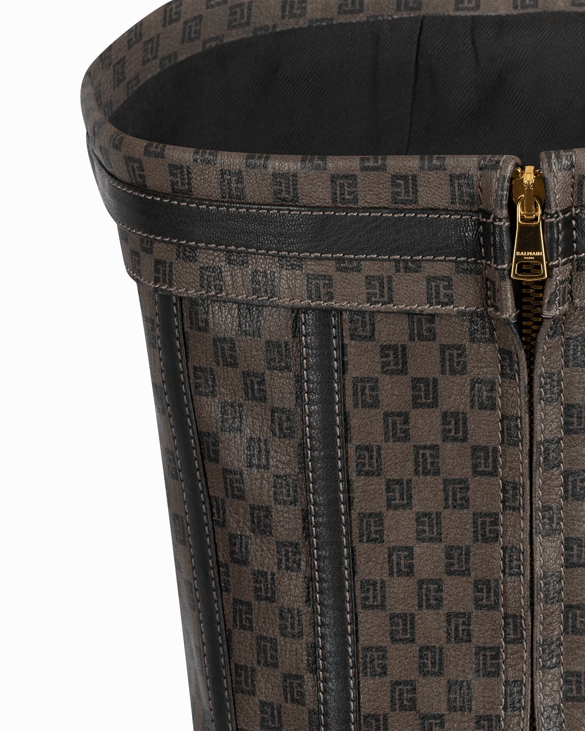 Mini Monogram Leather Bustier Top