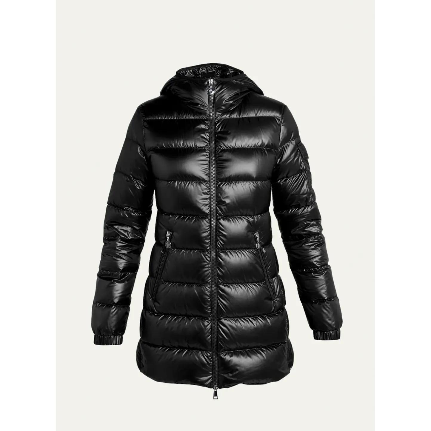 Moncler Glements Hooded Puffer Parka Jacket (Black)